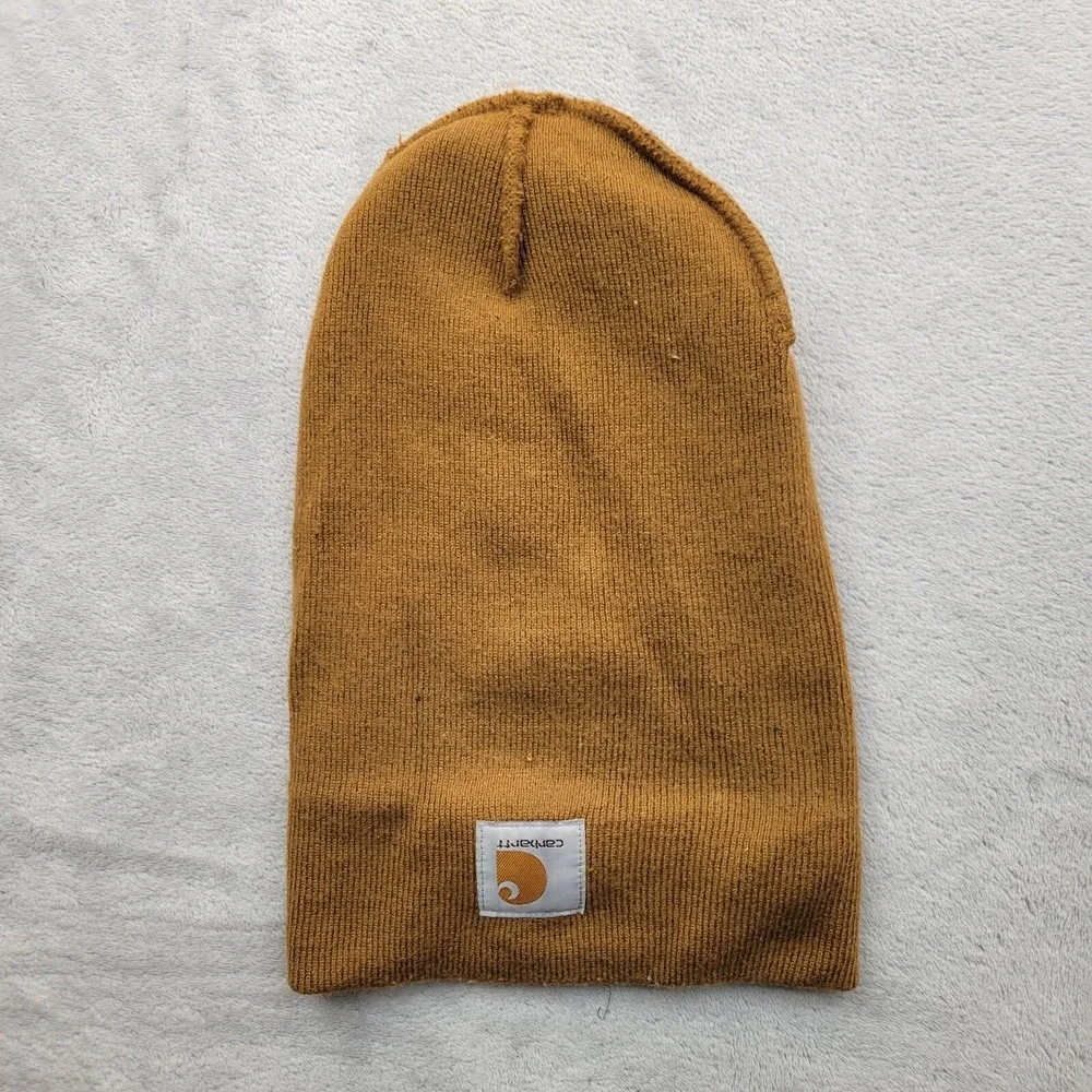 Carhartt Hat Beanie Cap Mens Unisex Acrylic Brown Winter Pull on Knit Work‎ OSFM